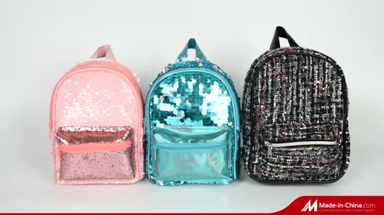 Mochila feminina fashion com lantejoulas glitter fashion feminina mochila escolar