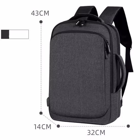 Mochila para laptop de viagem de negócios à prova d'água 2022 novo estilo com carregador USB